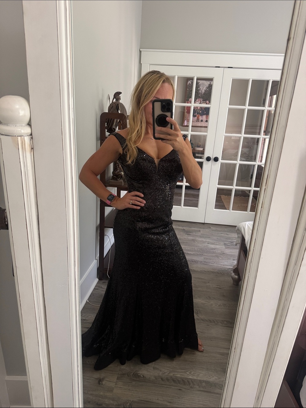 Black Sequin Mermaid Prom Dress - Women’s Formal Gown